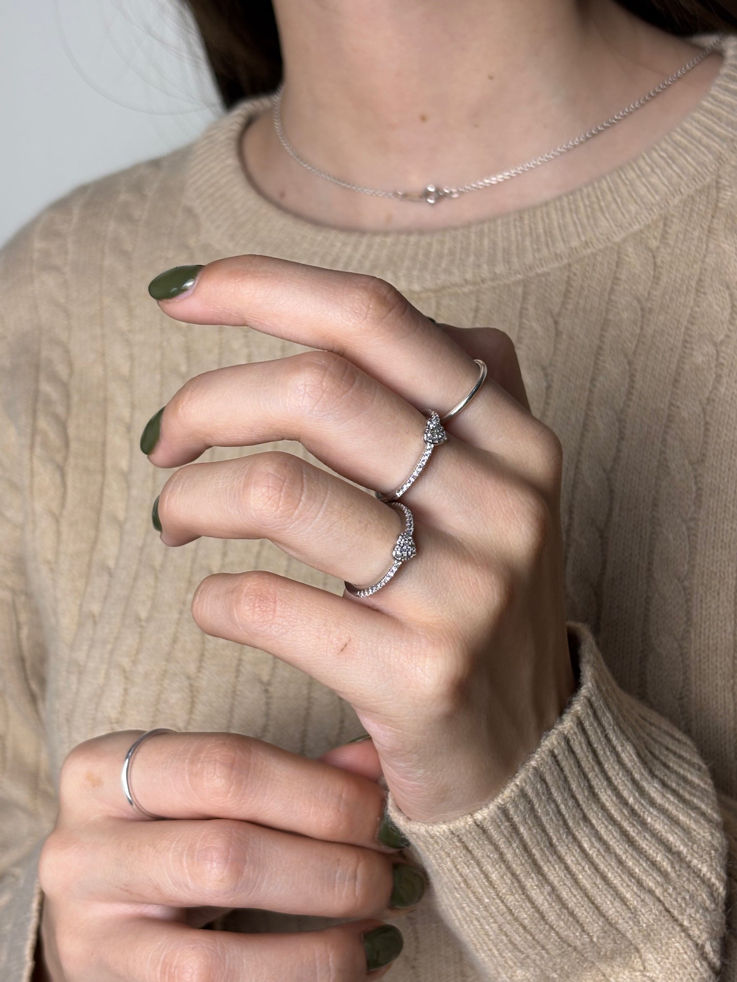 Anillo Corazón Pavé