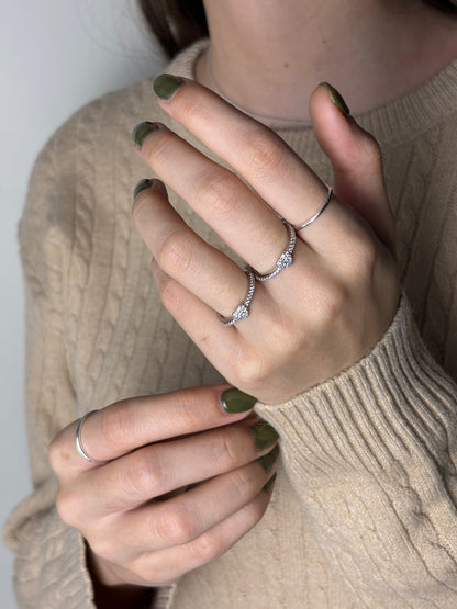 Anillo Corazón Pavé